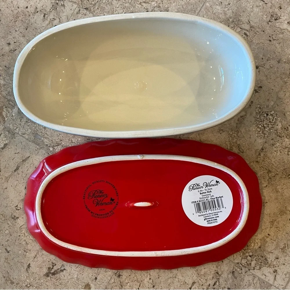 The Pioneer Woman Butter Dish Flea Market Floral 6.4